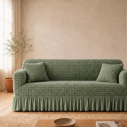 Willowdale™ – Bubble-Stretch Ruffled Skirt Sofa Cover + 50% OFF