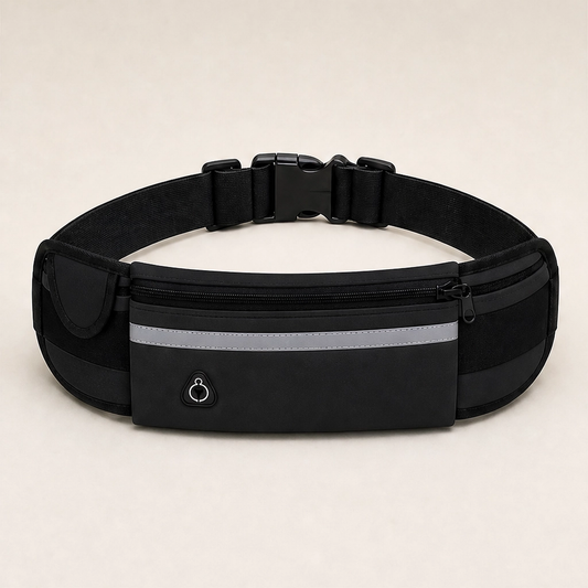 Paceholm – Bounce-Free Running Belt with Bottle Holder & Reflective Strip + 50% OFF