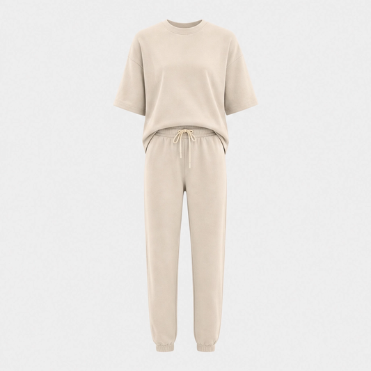 Lullaire™ – Buttery-Soft Drop-Shoulder Top & Drawstring Jogger Lounge Set + 50% OFF