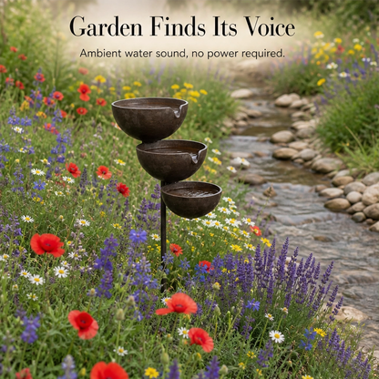Rillbrook™ – 3-Tier Cascading Rain Catcher Bird Bath Garden Stake + 50% OFF