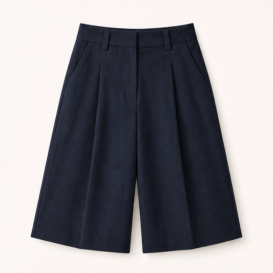 Marlowe – High-Waist Pleated Tailored Bermuda Shorts + 50% OFF