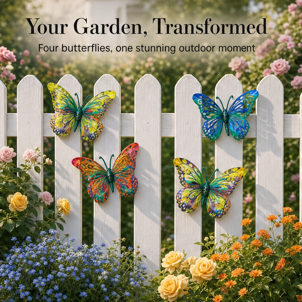 Petalcroft™ – Hand-Painted Iron Butterfly Wall Art for Garden & Fence + 50% OFF