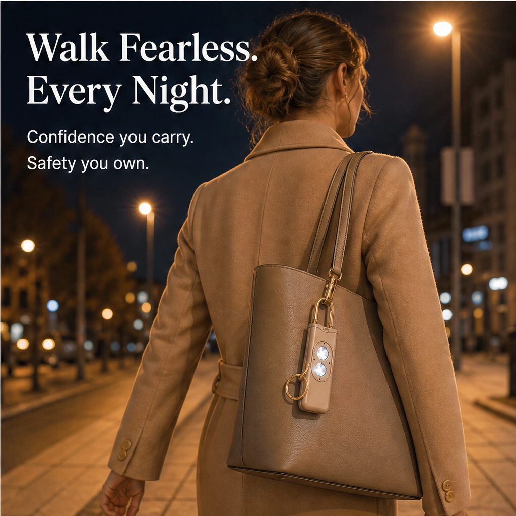 Keyward – 130dB Siren, Dual LED Light & USB Rechargeable Safety Alarm Keychain + 1+1 FREE