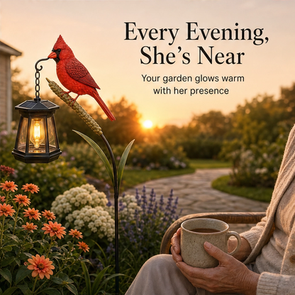 Emberwick – Solar Cardinal Lantern Garden Stake, Auto-On Warm Glow + 50% OFF