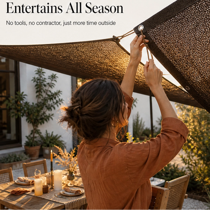 Shadevale – Breathable UV-Blocking Outdoor Shade Cloth with Reinforced Grommets + 50% OFF