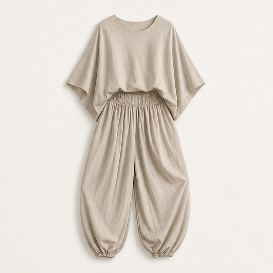 Rivelle – Batwing Top & Wide-Leg Two-Piece Lounge Set + 50% OFF