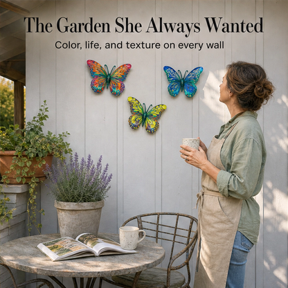 Petalcroft™ – Hand-Painted Iron Butterfly Wall Art for Garden & Fence + 50% OFF