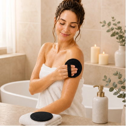 Sableau – Reusable Textured Exfoliating Body Scrub Pad with Hand Strap + 1+1 FREE