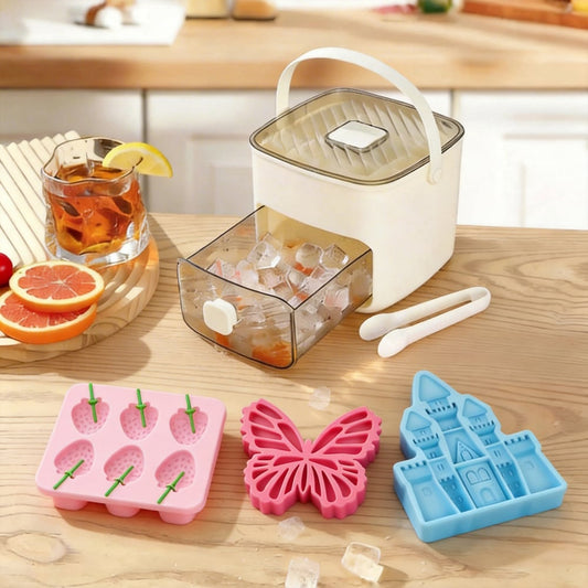 The AuraChill Ice Station — 2-in-1 Large Capacity Ice Maker & Storage Bin + 50% OFF