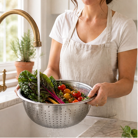 Prepwell – 3-in-1 Stainless Steel Basin with Grater Lid & Drain Basket + 50% OFF