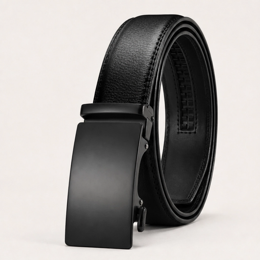 Latchford – Micro-Adjust Leather Ratchet Belt with Hidden Track + 50% OFF