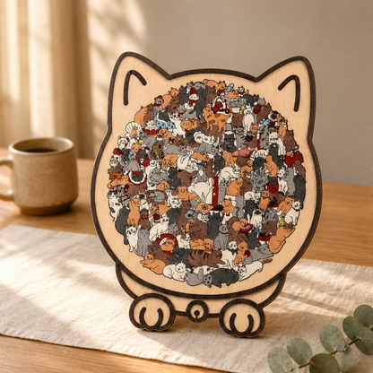 Birchpaw – Wooden Cat & Dog Puzzle with Display Stand + 50% OFF