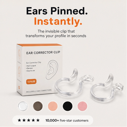 Veilo – Invisible Silicone Ear Clips, 10-Size Comfort Fit Set + 1+1 FREE