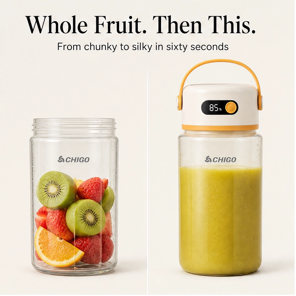 Bloomvolt™ – 1000mL Cordless Smoothie Blender with 18,000 RPM Motor & Smart Battery Display + 50% OFF