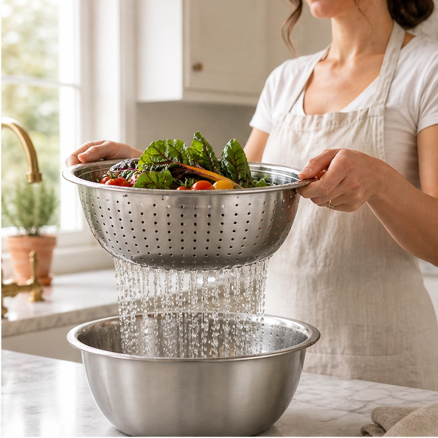 Prepwell – 3-in-1 Stainless Steel Basin with Grater Lid & Drain Basket + 50% OFF