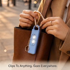 Keyward – 130dB Siren, Dual LED Light & USB Rechargeable Safety Alarm Keychain + 1+1 FREE