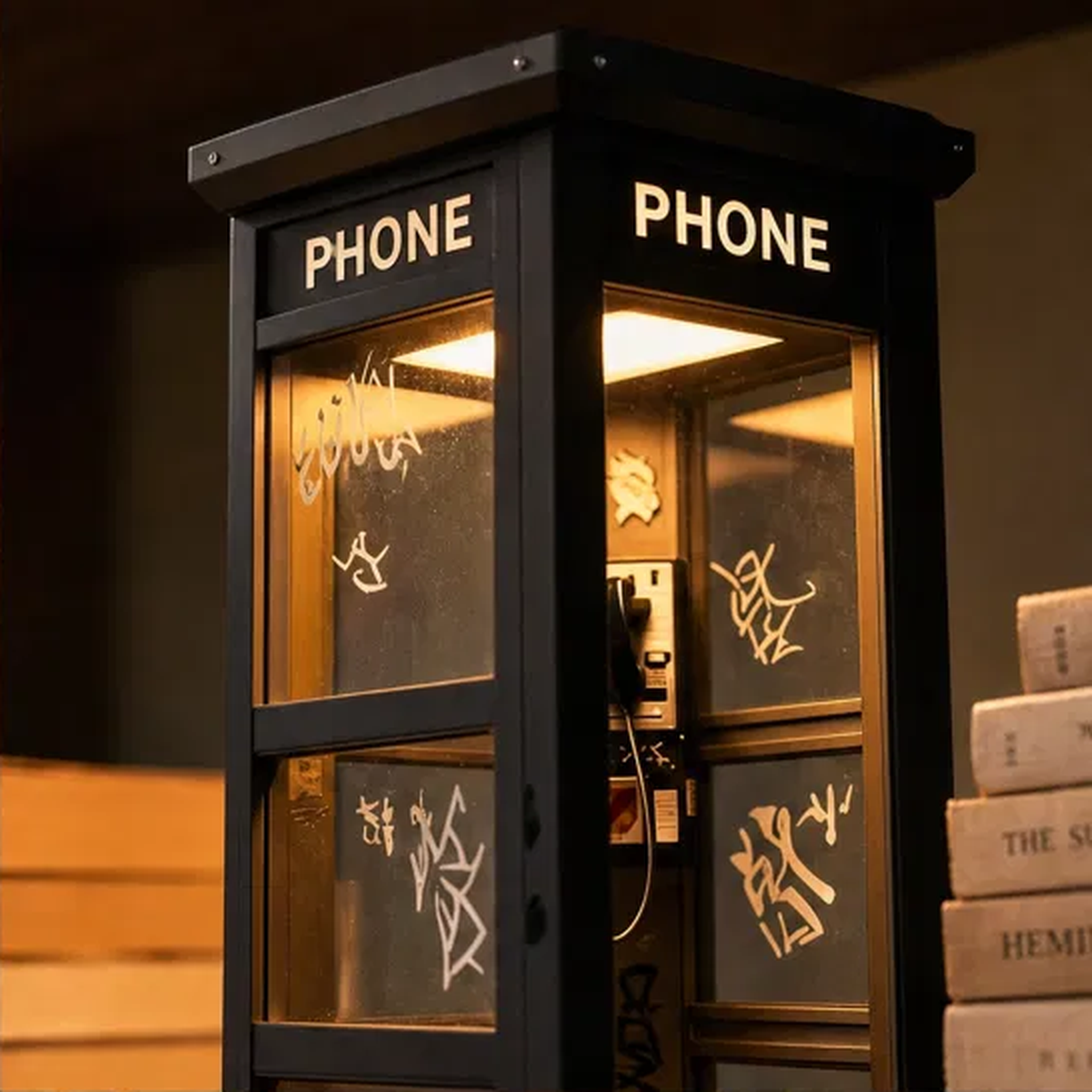Noctaire™ – Cinematic Vintage Phone Booth Ambient Lamp + 50% OFF