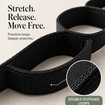 Rungwell – Multi-Loop Stretching Strap with Padded Foot Cradle + 50% OFF