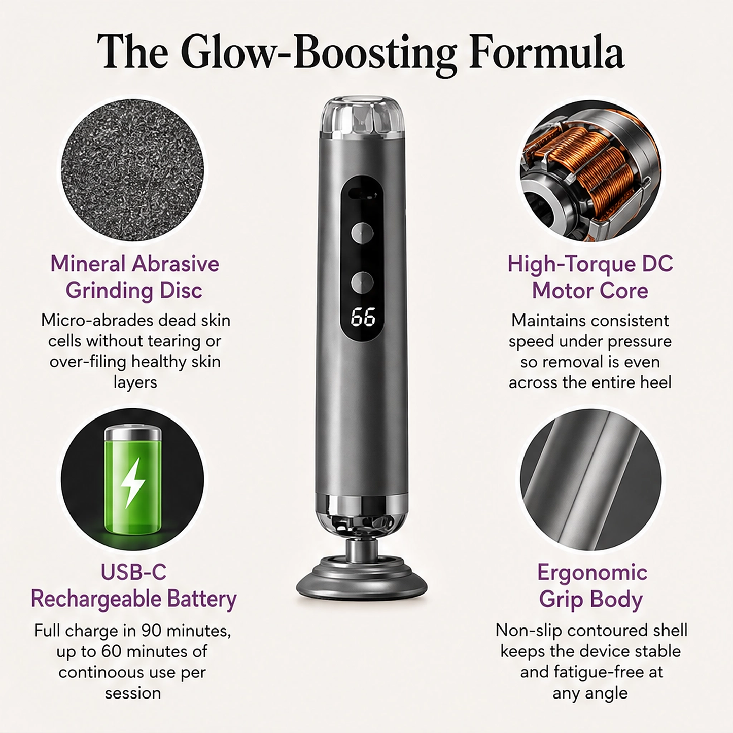 Pumira – 5-Speed Cordless Electric Callus Remover with 50 Sanding Pads + 50% OFF