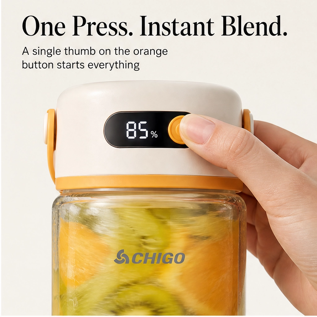 Bloomvolt™ – 1000mL Cordless Smoothie Blender with 18,000 RPM Motor & Smart Battery Display + 50% OFF