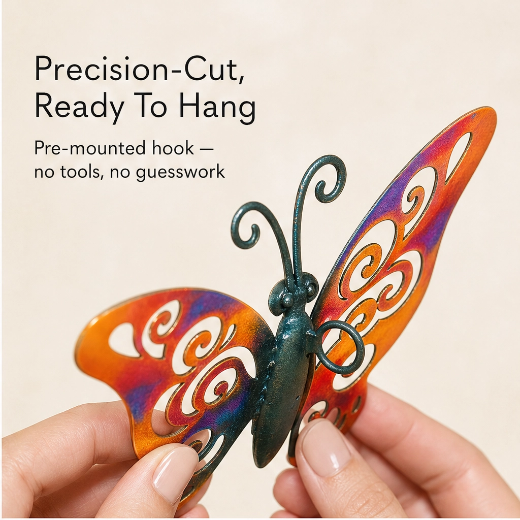 Petalcroft™ – Hand-Painted Iron Butterfly Wall Art for Garden & Fence + 50% OFF