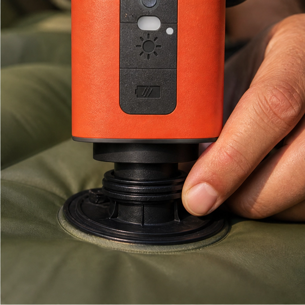Trailwind™ – Cordless USB-Rechargeable Mini Air Pump with LED Light + 50% OFF