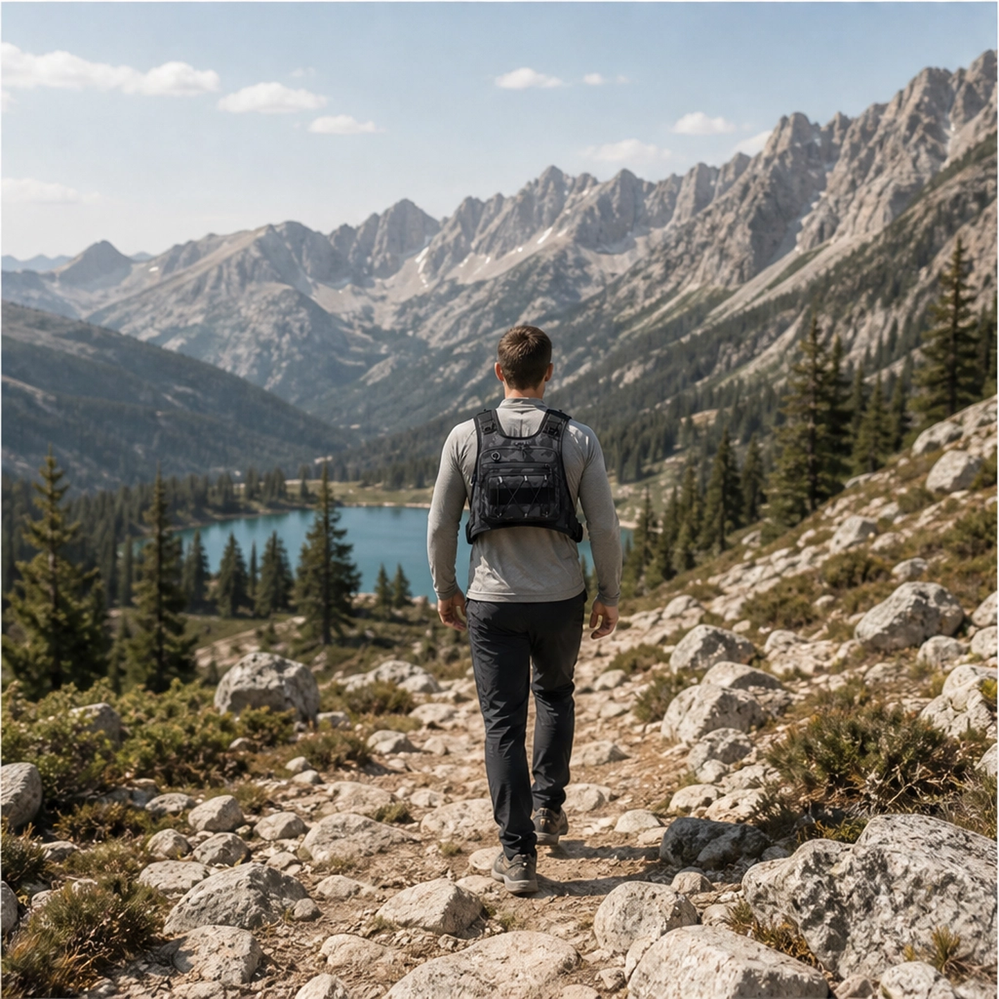 Flintrek – Hands-Free Hydration Chest Rig with 2L Bladder & Front Storage + 50% OFF