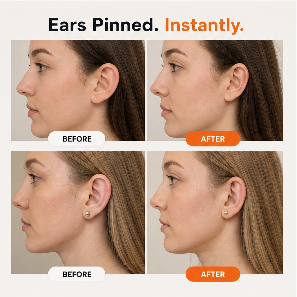 Veilo – Invisible Silicone Ear Clips, 10-Size Comfort Fit Set + 1+1 FREE