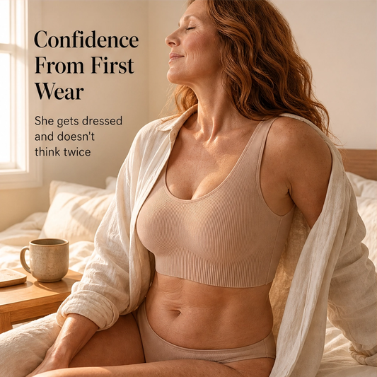 Velora – Wire-Free Full-Cup Bra with W-Shaped Back Support & Adjustable Straps + 1+1 FREE