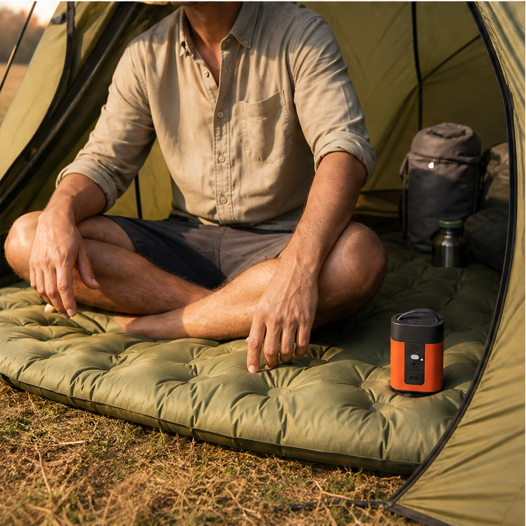Trailwind™ – Cordless USB-Rechargeable Mini Air Pump with LED Light + 50% OFF