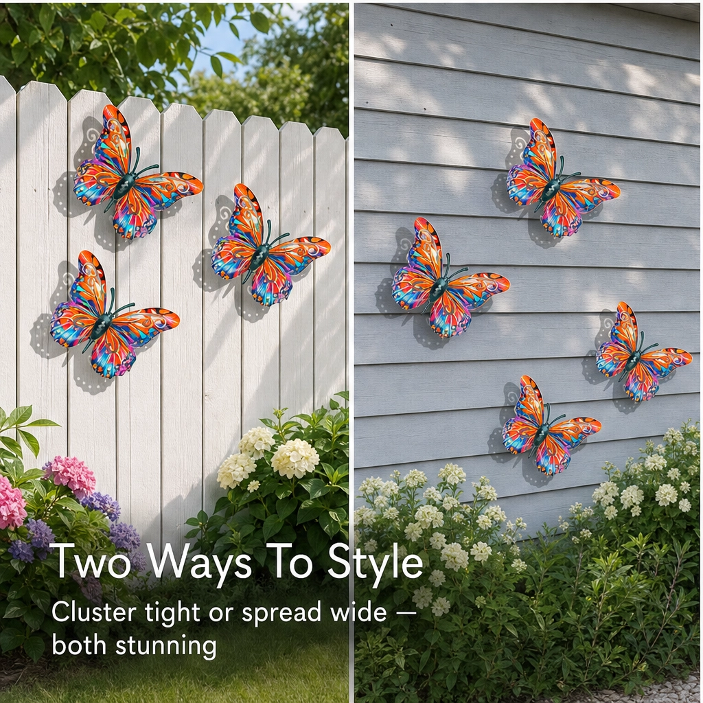 Petalcroft™ – Hand-Painted Iron Butterfly Wall Art for Garden & Fence + 50% OFF