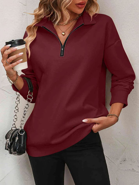 The Effortless Quarter-Zip Pullover - Your Perfect Spring & Fall Layer + 50% OFF