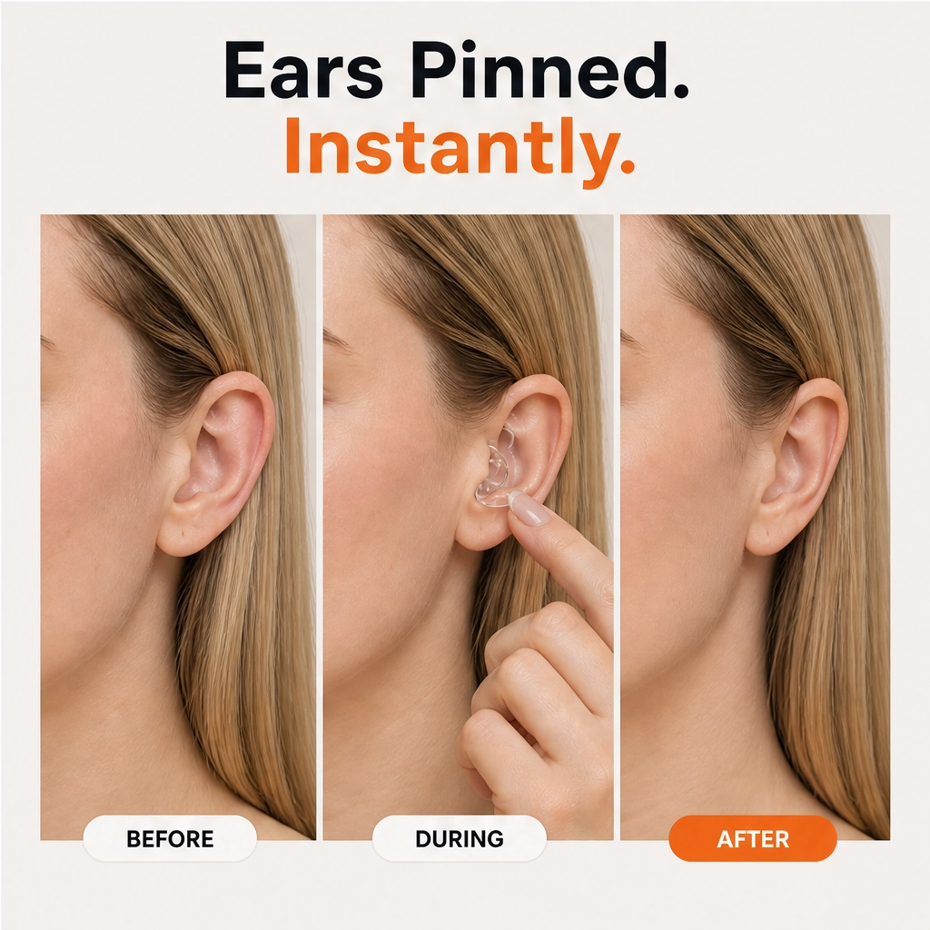 Veilo – Invisible Silicone Ear Clips, 10-Size Comfort Fit Set + 1+1 FREE