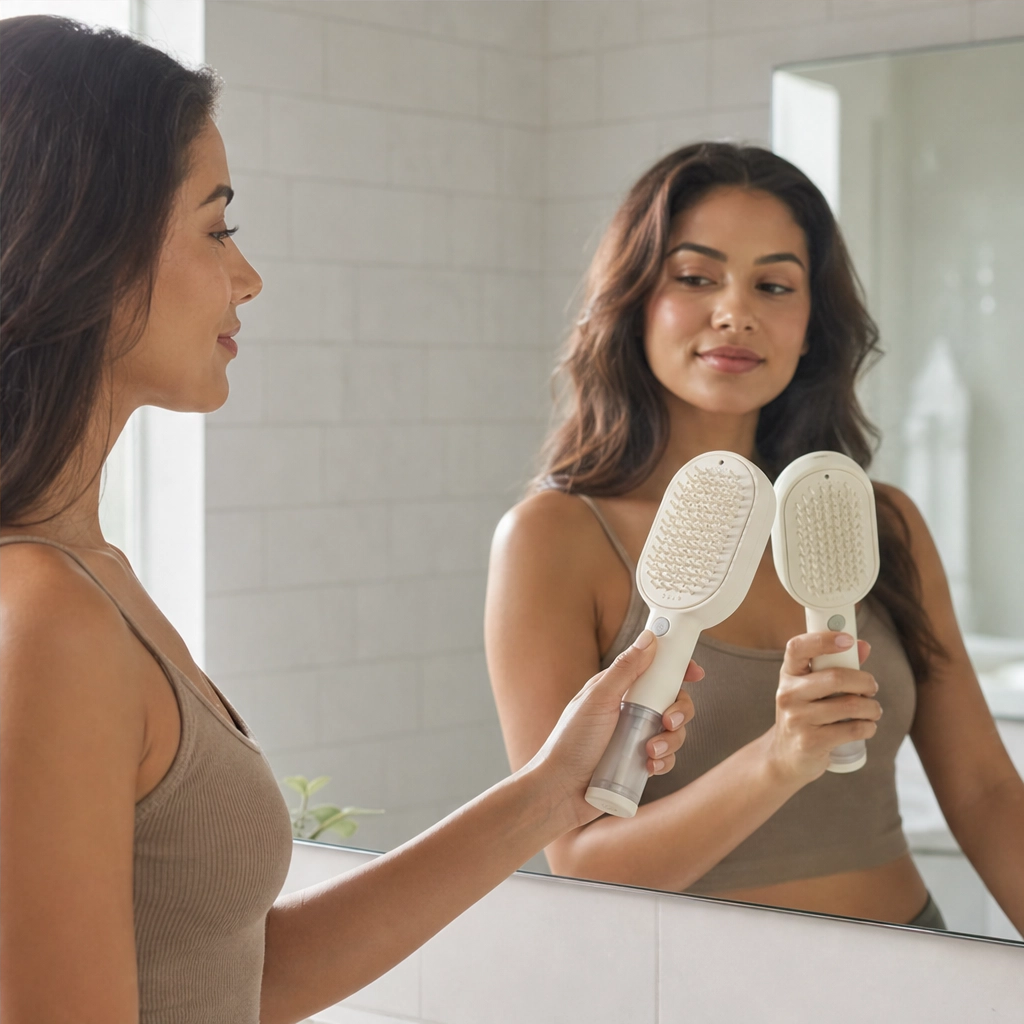 Soothecrown™ – Electric Scalp-Massage Hair Brush with Nourishing Mist & Self-Cleaning + 50% OFF