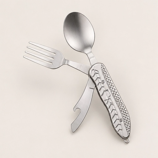 Emberwick – Folding 4-in-1 Stainless Steel Camp Cutlery Set + 50% OFF
