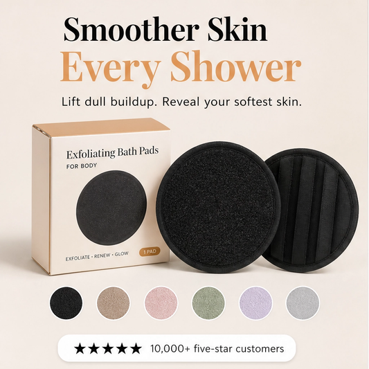 Sableau – Reusable Textured Exfoliating Body Scrub Pad with Hand Strap + 1+1 FREE