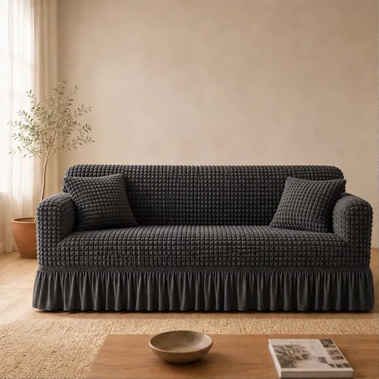 Willowdale™ – Bubble-Stretch Ruffled Skirt Sofa Cover + 50% OFF