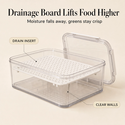 Crispwell™ – Produce Freshness Containers with Date-Dial Timer, Drainage Grid & Airtight Seal + 50% OFF