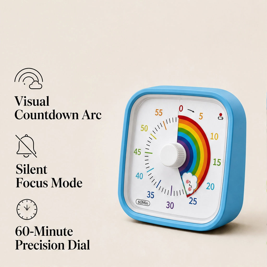 Hushdial – Visual 60-Minute Countdown Timer with Silent Mode + 50% OFF