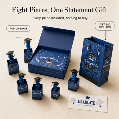Jubilee™ – Surprise Pop-Up Gift Box Set with Confetti & Wrapping for Graduation + 50% OFF
