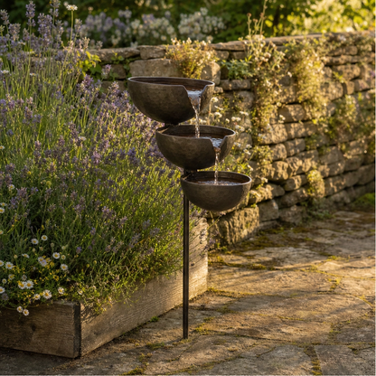Rillbrook™ – 3-Tier Cascading Rain Catcher Bird Bath Garden Stake + 50% OFF