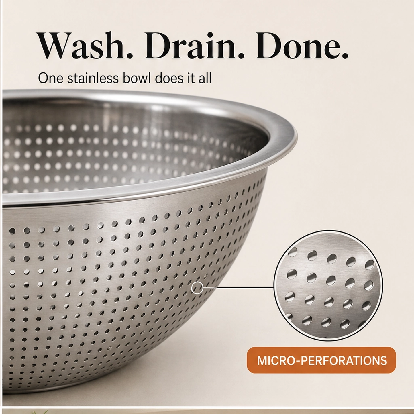 Prepwell – 3-in-1 Stainless Steel Basin with Grater Lid & Drain Basket + 50% OFF