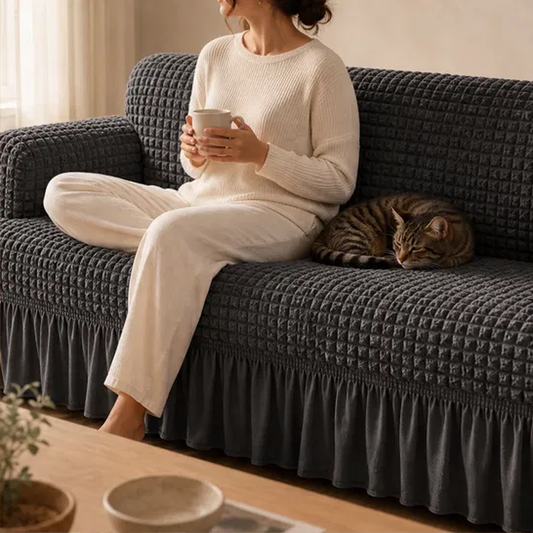 Willowdale™ – Bubble-Stretch Ruffled Skirt Sofa Cover + 50% OFF