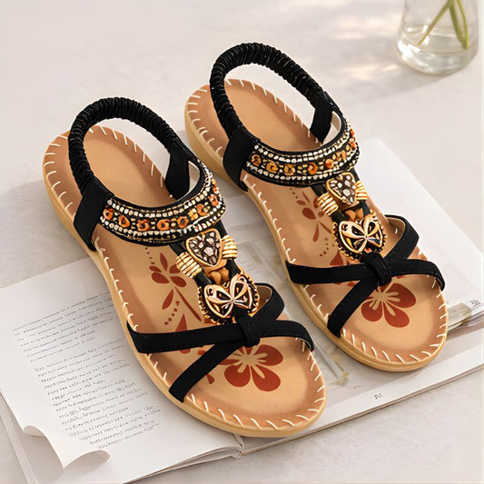 Soleaven™ – Boho Beaded Women's Sandals with Arch Support & Elastic Fit + 50% OFF