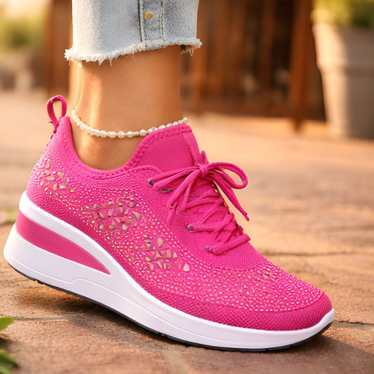 Facette™ – Rhinestone Mesh Sneakers for Women | Breathable, Cushioned & Sparkling + 50% OFF