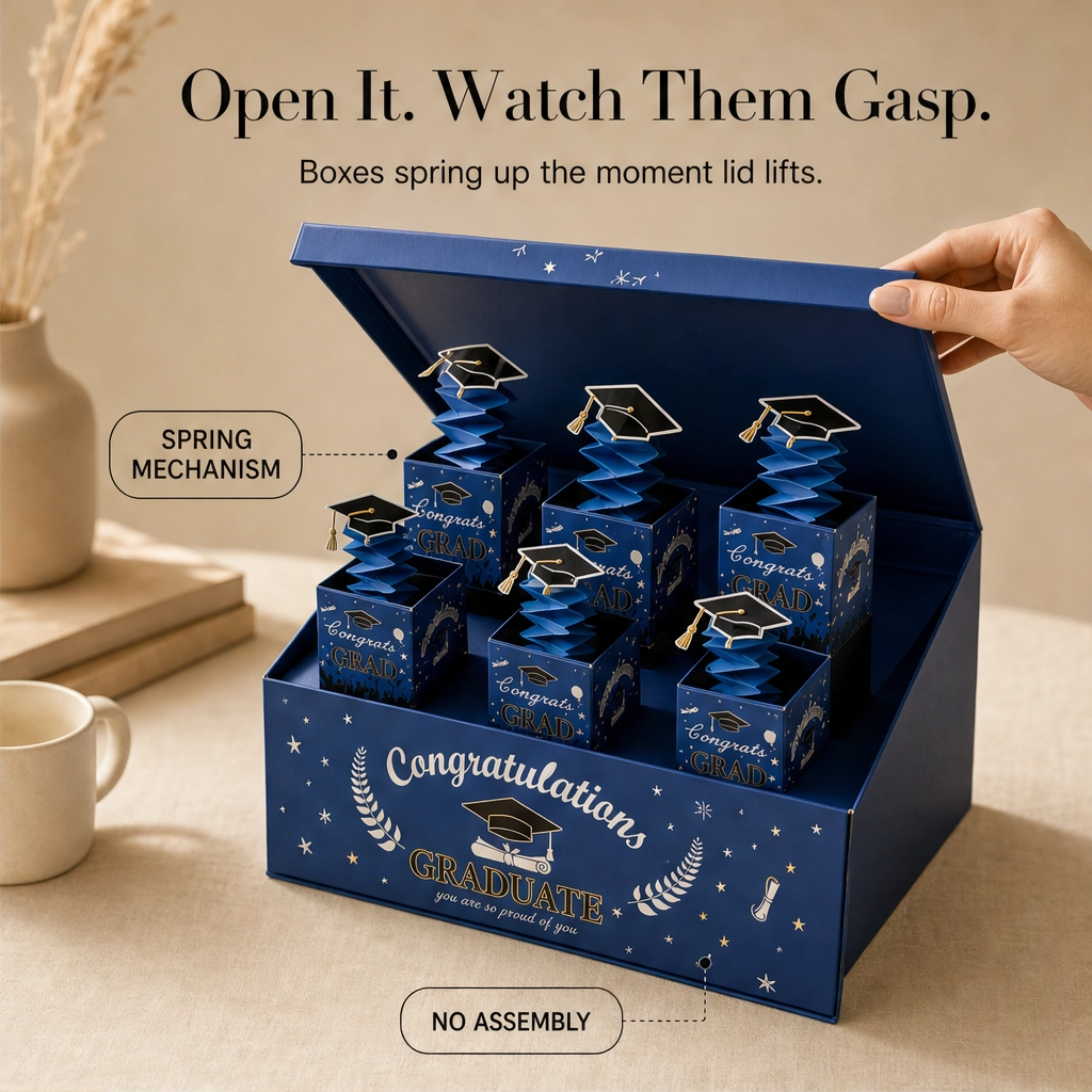 Jubilee™ – Surprise Pop-Up Gift Box Set with Confetti & Wrapping for Graduation + 50% OFF
