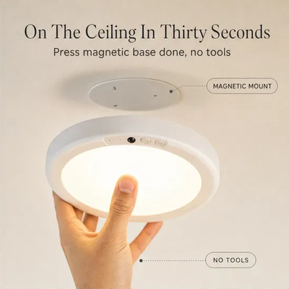 Lumenix™ – Wireless Motion Sensor Ceiling Light with 60-Day Battery & Magnetic Mount + 50% OFF