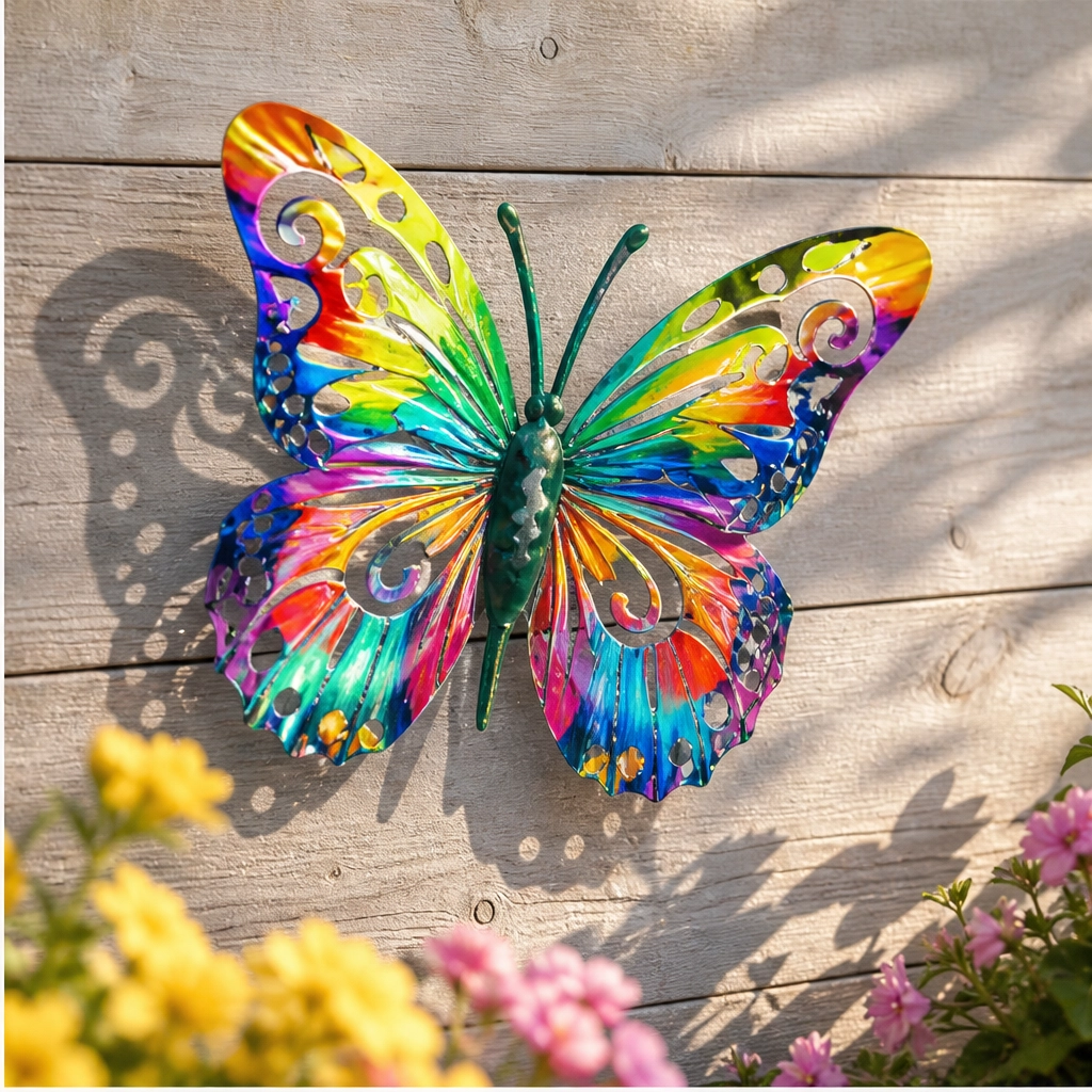 Petalcroft™ – Hand-Painted Iron Butterfly Wall Art for Garden & Fence + 50% OFF