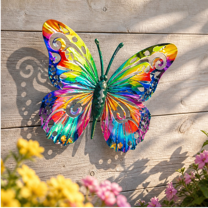 Petalcroft™ – Hand-Painted Iron Butterfly Wall Art for Garden & Fence + 50% OFF
