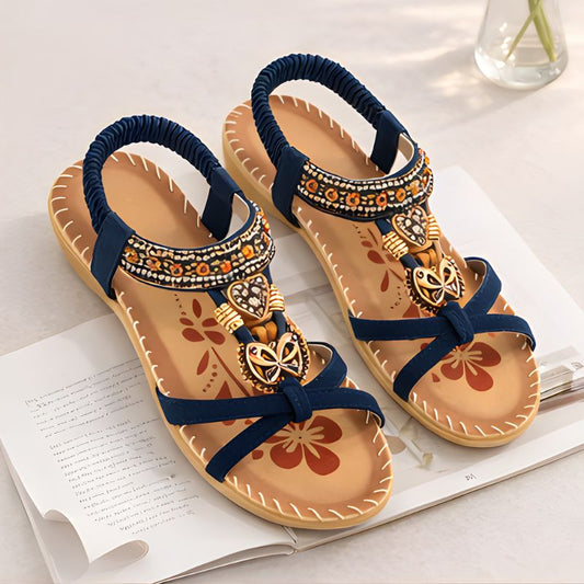 Soleaven™ – Boho Beaded Women's Sandals with Arch Support & Elastic Fit + 50% OFF